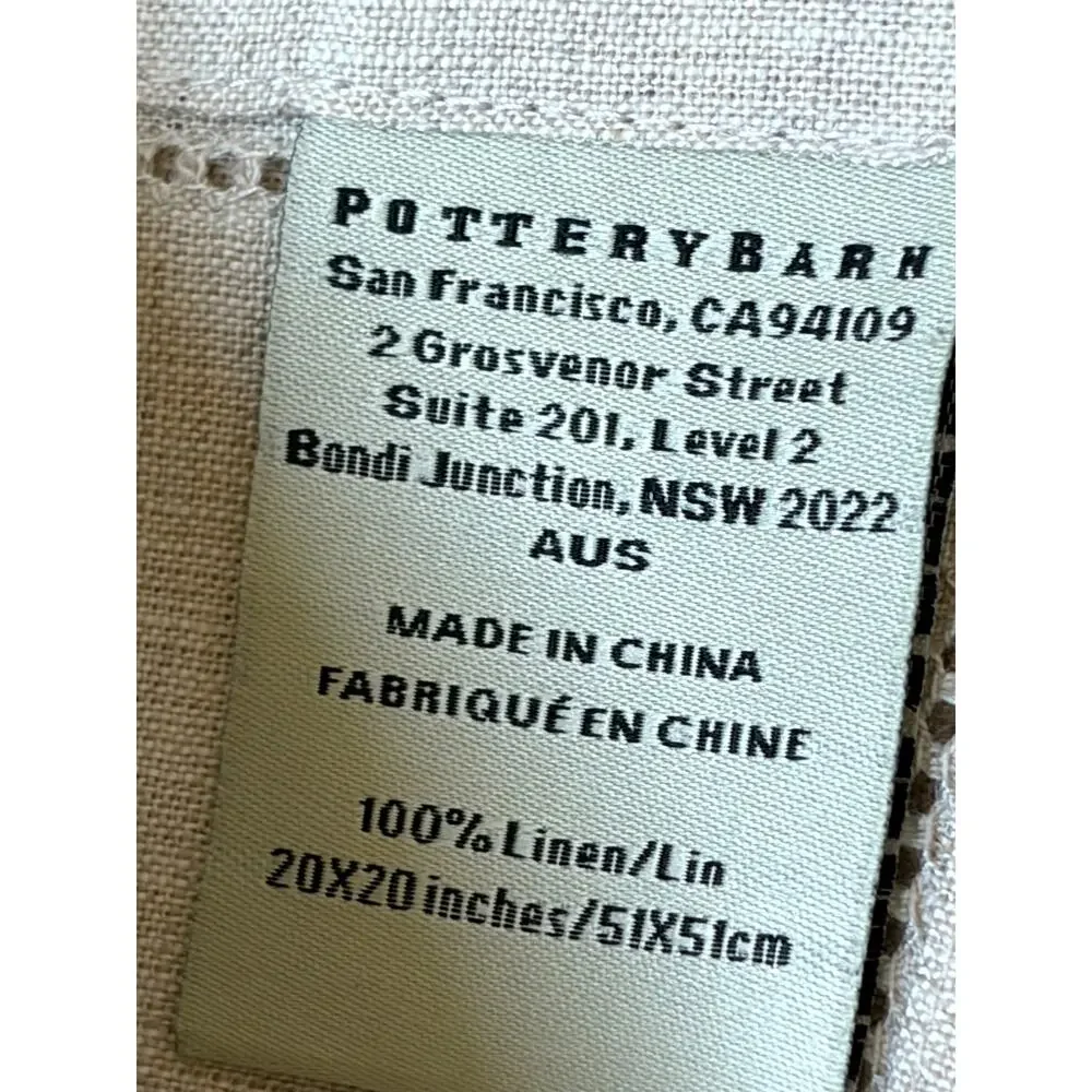 Pottery Barn Belgian Flax Linen Classic Napkins (Beige) - 20
